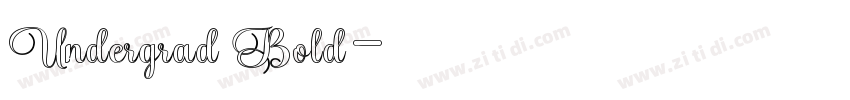 Undergrad Bold字体转换